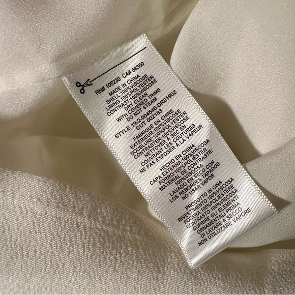 NWT Equipment Femme ‘Claudine’ Button-Up Dress in Ivory / Black Size Small - Picture 11 of 16